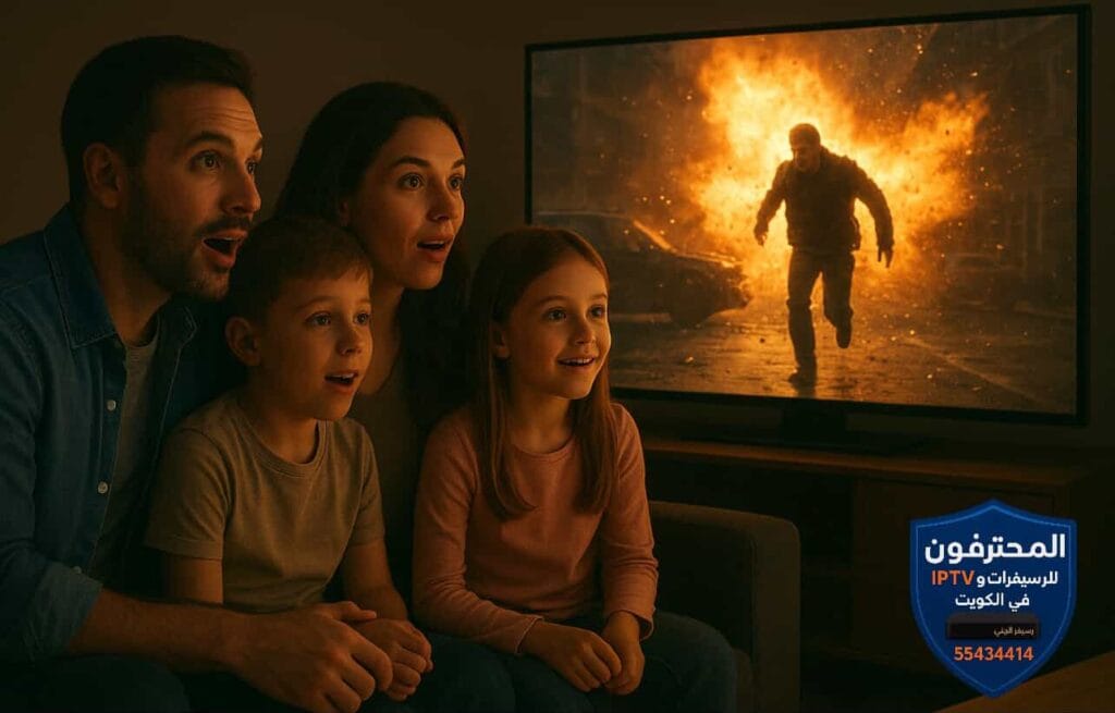 صورة عائلية تشاهد فيلماً